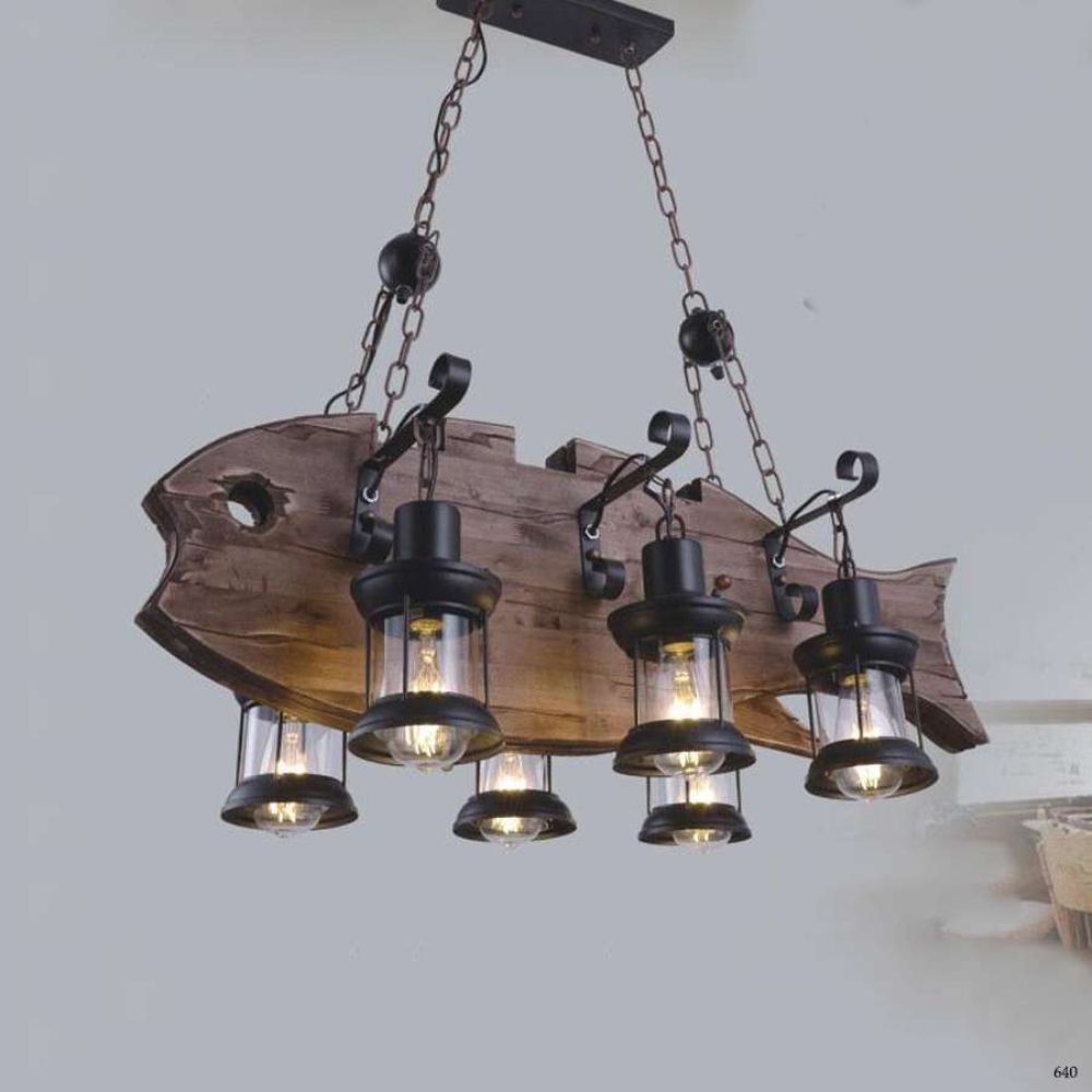 các mẫu đèn thả bàn ăn bằng gỗ