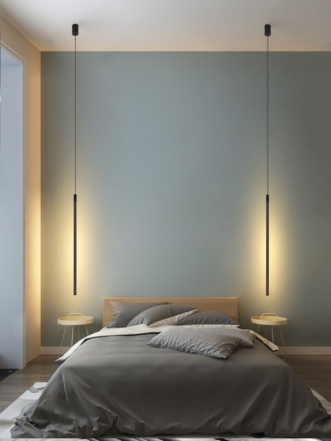 Ứng dụng của đèn thả Pin Ger Li trong chiếu sáng và trang trí phòng ngủ