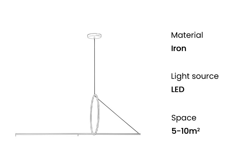 Thông tin chi tiết, cấu tạo đèn treo trần Cercle Trait