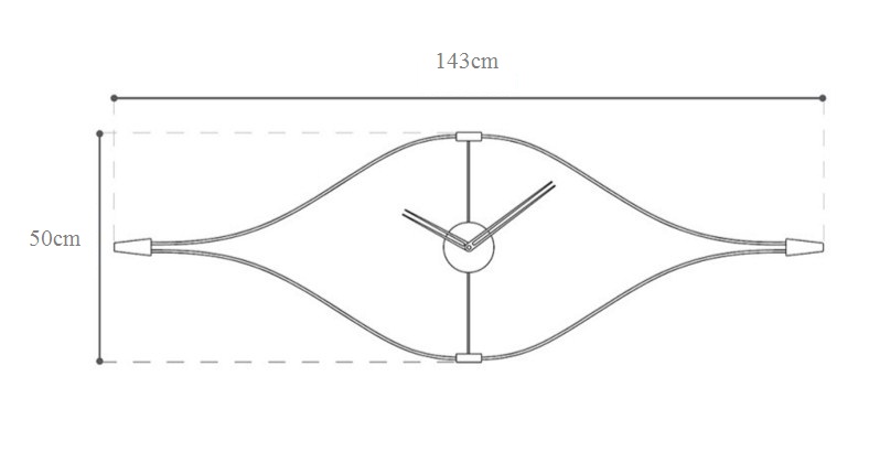 Kích thước đồng hồ decor DH-04 - Đồng hồ treo tường Luxury CA clock